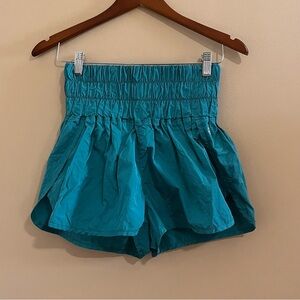 Free People Movement Shorts Womens M Blue The Way Home High Rise Lined FP